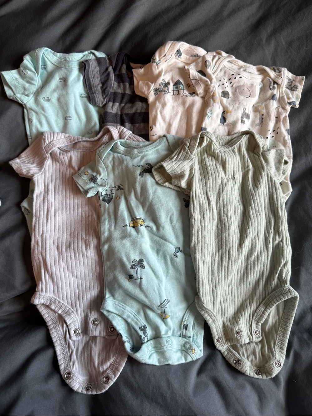 Newborn One-Piece Bodysuits - 8 Pack